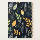 Stylish Green and Yellow Foliage Pattern  プランナー手帳 (裏面)