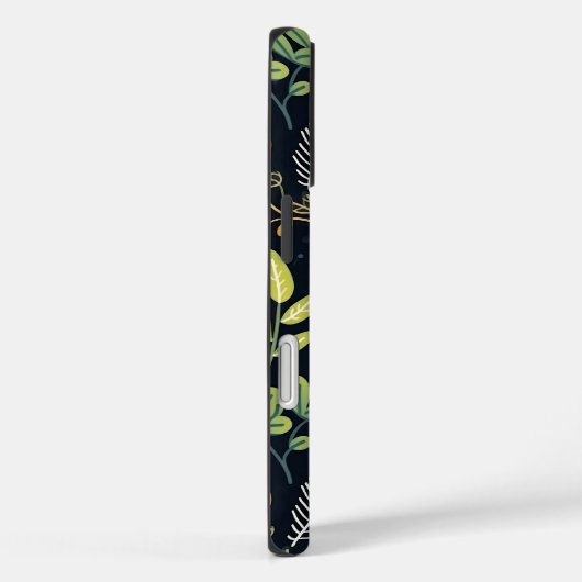 Stylish Green and Yellow Foliage Pattern  Case-Mate iPhoneケース (裏面 / 右)