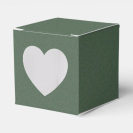 Stylish Green Pattern Luxury Party Treat Heart フェイバーボックス