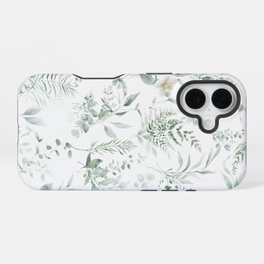 Stylish Greenery Iphone 16 Case 16ケース (裏面横)