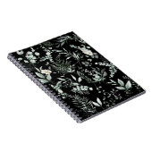 Stylish Greenery spiral  ノートブック (右側)