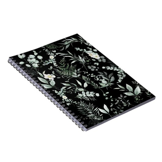 Stylish Greenery spiral  ノートブック (右側)