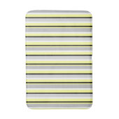 Stylish Grey and Yellow Striped バスマット (正面縦)