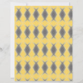 Stylish Grey Diamonds on Yellow scrapbook paper (裏面)