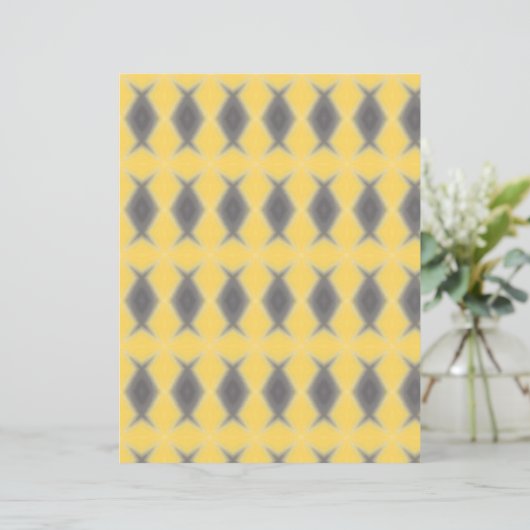 Stylish Grey Diamonds on Yellow scrapbook paper (スタンド正面)