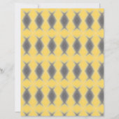Stylish Grey Diamonds on Yellow scrapbook paper (正面)