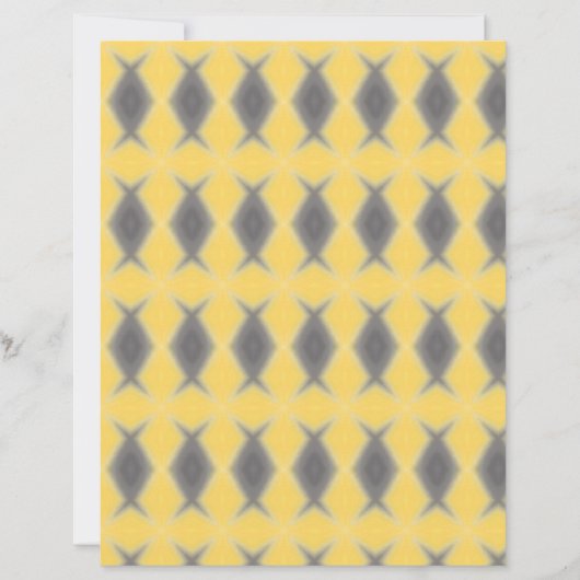 Stylish Grey Diamonds on Yellow scrapbook paper (正面)