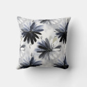 Stylish Grey Floral クッション (裏面)