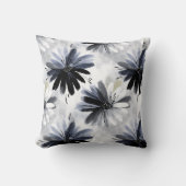 Stylish Grey Floral クッション (正面)
