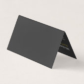 Stylish Grey Gold Color Script Agent Business Card 名刺 (裏面)