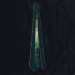 Stylish Half Dark Green Galaxy Neck Tie ネクタイ<br><div class="desc">Stylish half dark green galaxy tie with the image of star-forming cloud NGC 281 in the constellation of Cassiopeia. Green galaxy neck tie is a perfect gift for all stargazers.</div>