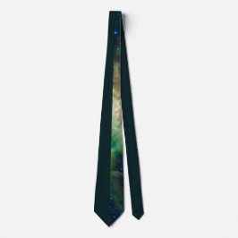 Stylish Half Dark Green Galaxy Neck Tie ネクタイ