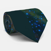 Stylish Half Dark Green Galaxy Neck Tie ネクタイ (ロール)