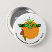 Stylish HALLOQWEEN Afro Queen Halloween 缶バッジ (正面&裏面)