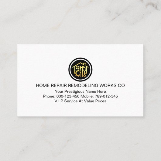 Stylish Handyman Frame Home Repairs 名刺 (裏面)