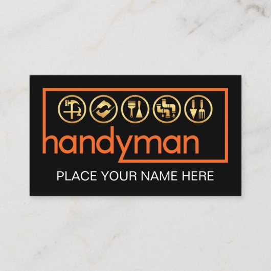 Stylish Handyman Frame Home Repairs 名刺 (正面)