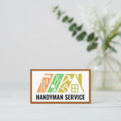 Stylish Handyman Tools Building Rooftop 名刺 (スタンド正面)