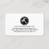 Stylish Handyman Tools On Silver Layer 名刺 (裏面)