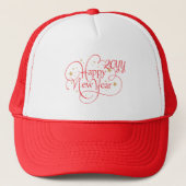 Stylish Happy New Year 20YY Personalized キャップ (正面)