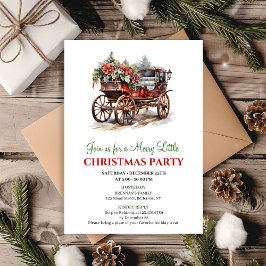 Stylish holiday scene watercolor invitation 招待状