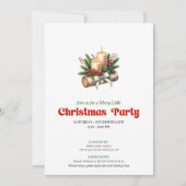 Stylish Holly Berries Christmas Invite Card 招待状 (正面)