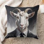 Stylish horned figure in sharp formal attire art クッション (ブランケット)