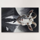 Stylish horned figure in sharp formal attire art ジグソーパズル (横)