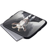 Stylish horned figure in sharp formal attire art ラップトップスリーブ (正面下部)