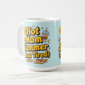 Stylish hot mom summer vibes コーヒーマグカップ (正面左)
