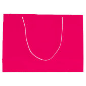  stylish hot pink birthday personalized name  ラージペーパーバッグ (裏面)