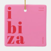 Stylish Ibiza Spain souvenir セラミックオーナメント (裏面)