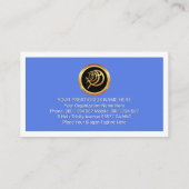 Stylish Ichthus Fish In Blue Stripe Water 名刺 (裏面)