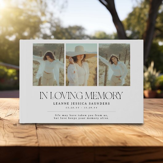 Stylish In Loving Memory Letting 4 Photo Collage ゲストブック