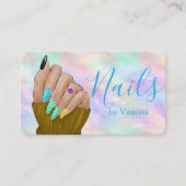 Stylish Iridescent Opal Nail Art Manicurist Artist 名刺 (正面)