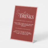 Stylish Juicy Red Signature Drink Wedding 台座サイン (正面)