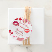 Stylish  Kiss Miss Goodbye Red Lips Bridal Shower フェイバータグ (インサイチュ)