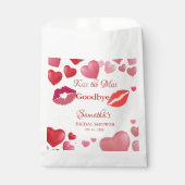 Stylish  Kiss Miss Goodbye Red Lips Bridal Shower フェイバーバッグ (正面)