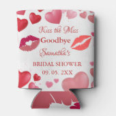 Stylish  Kiss Miss Goodbye Red Lips Bridal Shower 缶クーラー (裏面)