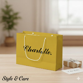 Stylish Large Personalized Gift Bag with Name ラージペーパーバッグ