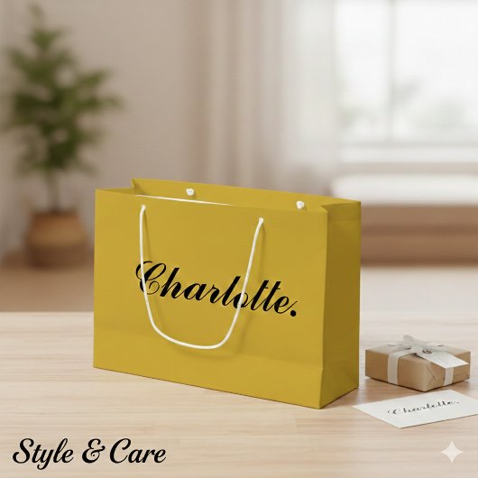Stylish Large Personalized Gift Bag with Name ラージペーパーバッグ