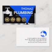 Stylish Leaking Faucet Plumbing Pipes 名刺 (正面/裏面)