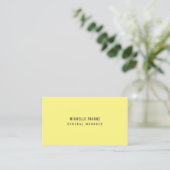 Stylish Light Yellow Simple Plain Professional 名刺 (スタンド正面)
