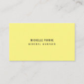Stylish Light Yellow Simple Plain Professional 名刺 (正面)