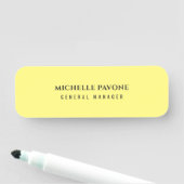 Stylish Light Yellow Simple Plain Professional 名札 (インサイチュ)