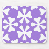 Stylish Lilac Purple and White Geometric Pattern マウスパッド (正面)