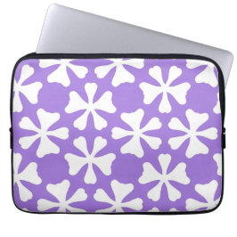 Stylish Lilac Purple and White Geometric Pattern ラップトップスリーブ