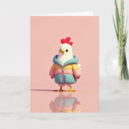 Stylish Little Bird Friend Card カード (正面)