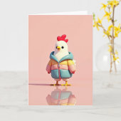Stylish Little Bird Friend Card カード (黄色い花)