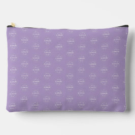 Stylish Logo Print Organizer Pale Purple アクセサリーポーチ