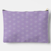Stylish Logo Print Organizer Pale Purple アクセサリーポーチ (裏面)